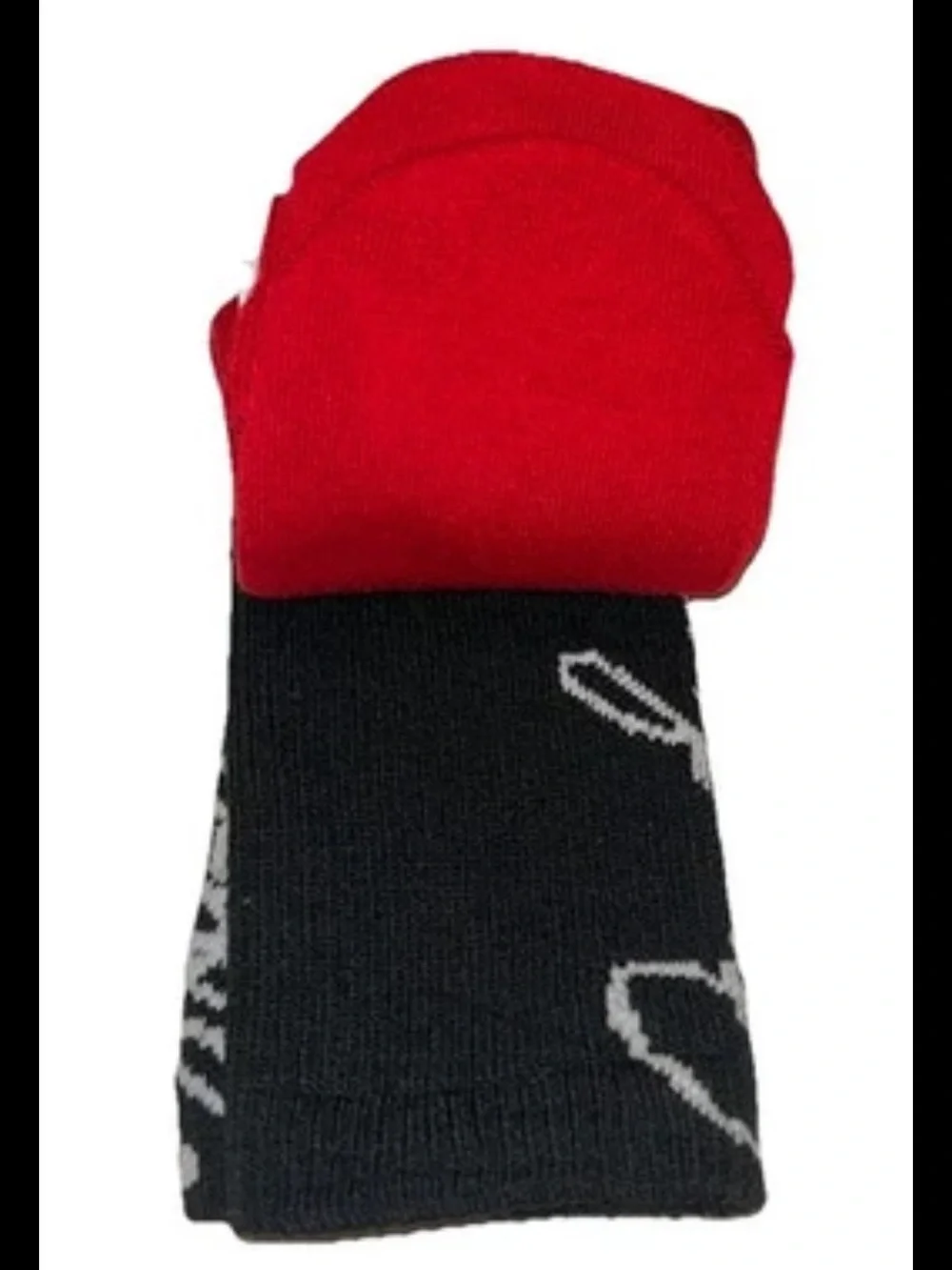 Nike Jumpman Kids Crew Socks 2 Pair Youth 5Y-7Y Red Black w Jordan Logo Cushion